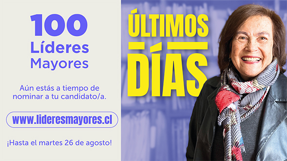 Próximo martes finaliza convocatoria abierta a Líderes Mayores 2025