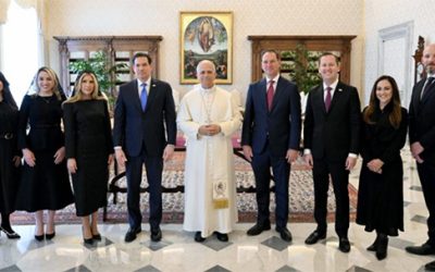 El Papa León XIV se reunió con el Secretario de Estado de USA Marco Rubio