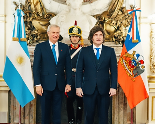 Presidentes de Chile y Argentina sostienen  encuentro bilateral